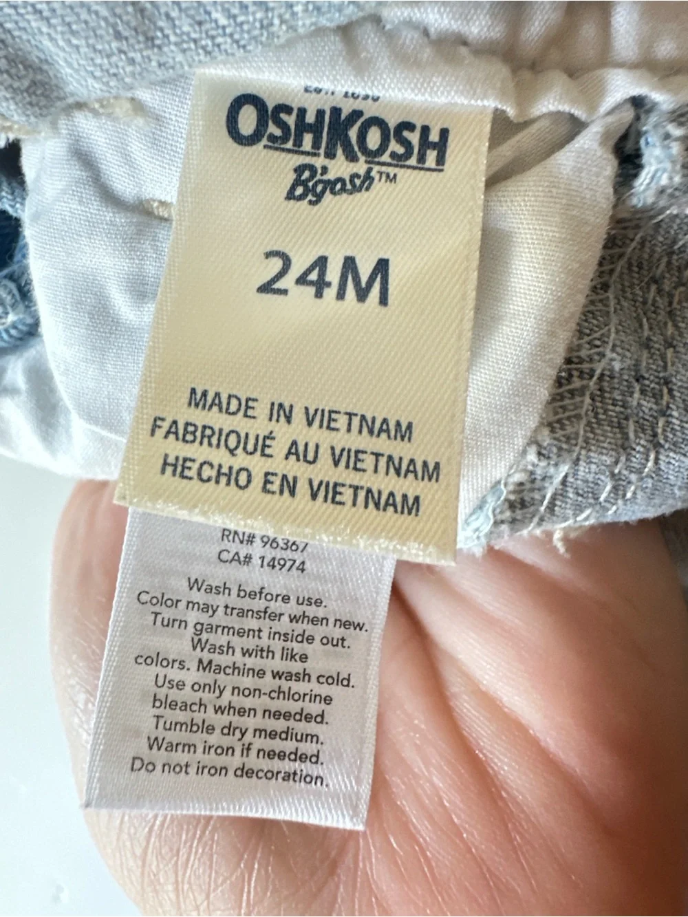 OshKosh B'gosh Light Blue Denim Ruffle Shortalls
